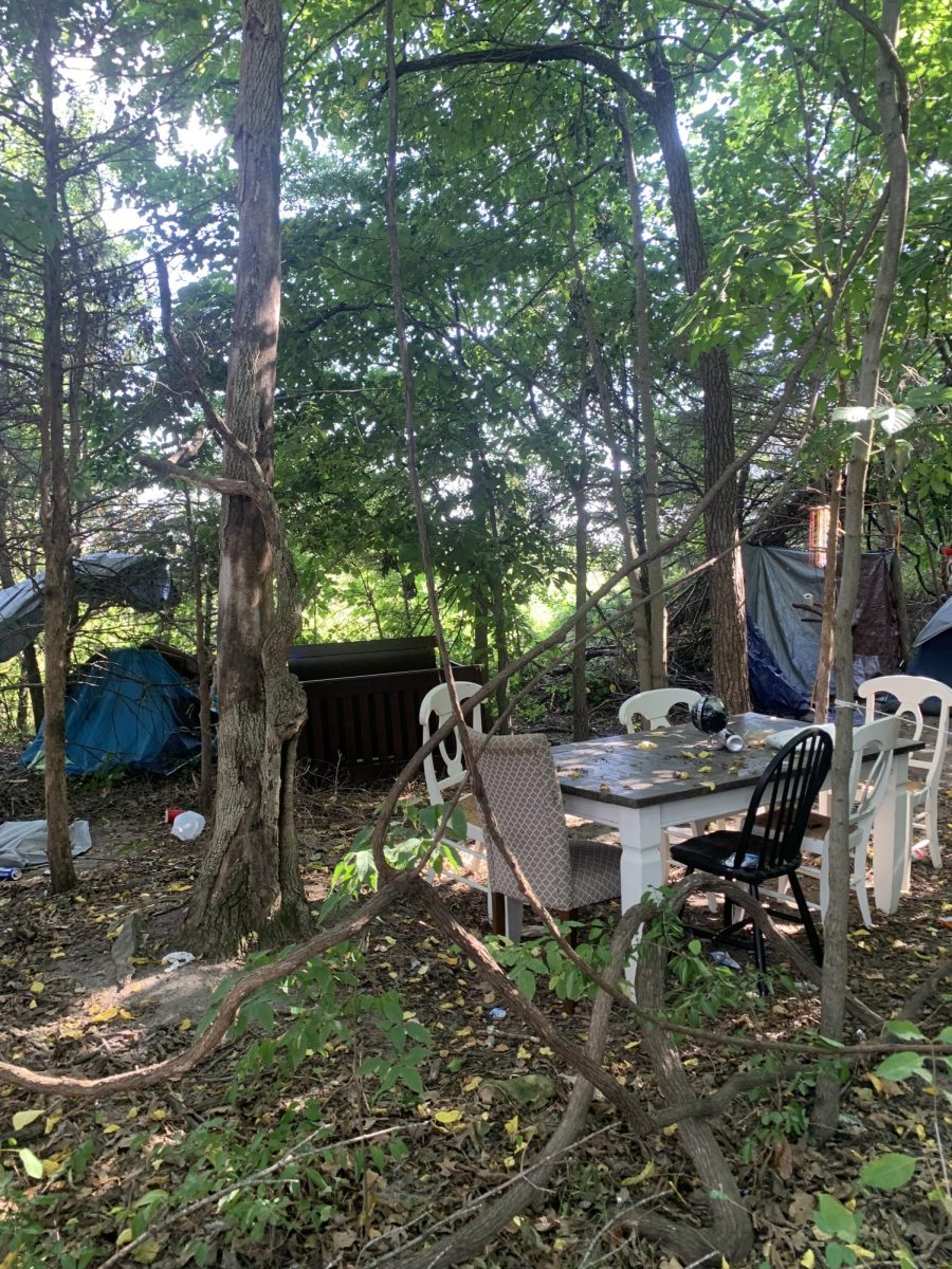 “Tent City” located behind the homeless shelter.  Photo provided by Loudoun County Homeless Shelter.