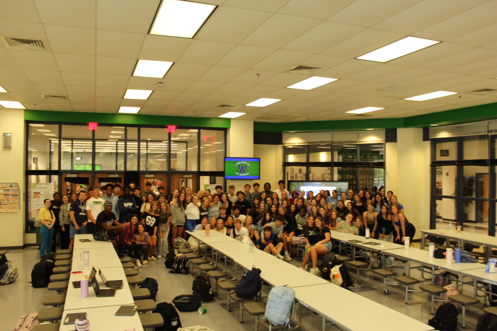 Attendees of the Fellowship Club's first meeting of the school year. Photo provided by Katie Tully.