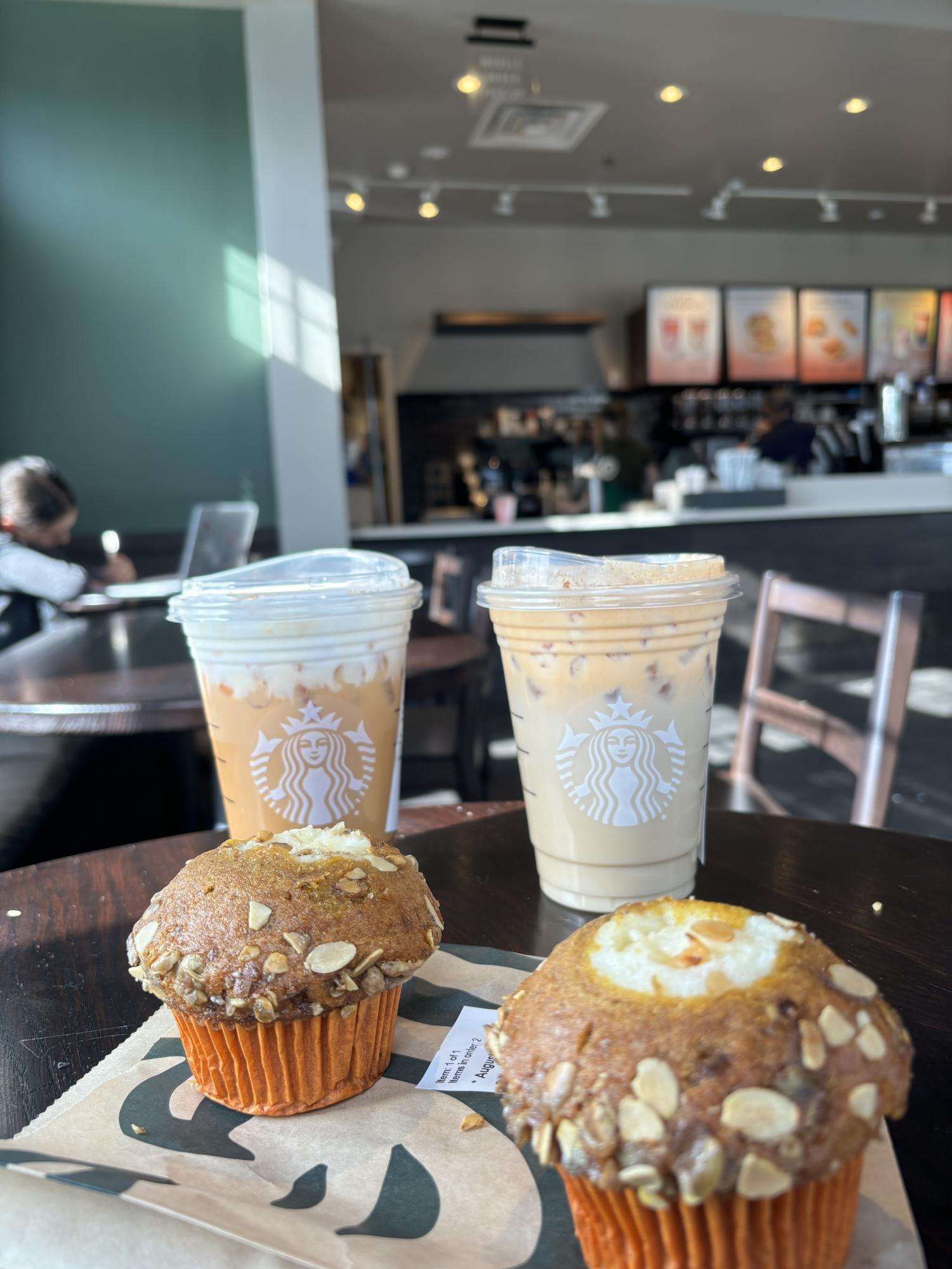 Starbucks pumpkin flavored drinks and pastries. Photo provided by Augusta Beekman. 