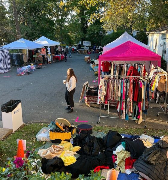 Vendors of the 2023 Purcellville Tag Sale in the back lot of Nostalgia. Photo provided by Silas Redd.