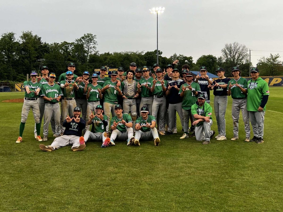 The Woodgrove High School Varsity Baseball team poses for a picture after capturing the regular season district championship at Loudoun County. Photo provided by Patrick Lyons.