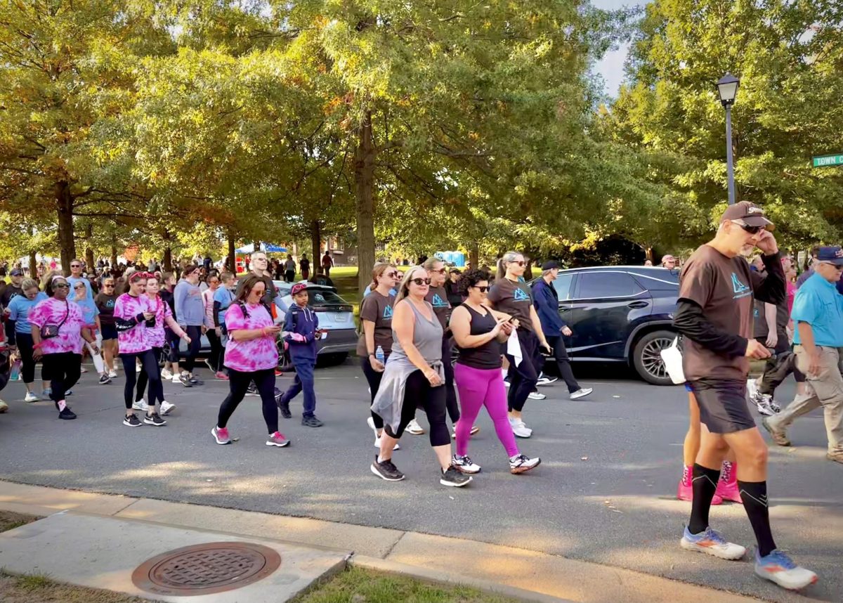 Warriors and loved ones of warriors beginning the walk. Photo provided by Vivien Wohlfeil.