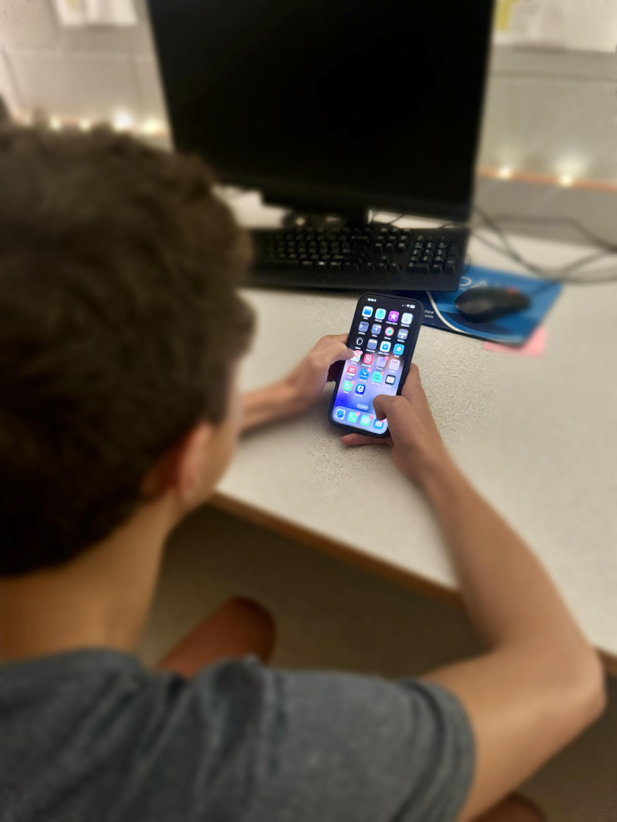 Cellular devices proved to be a major distraction in classrooms last year. Photo provided by Ava Welsh. 