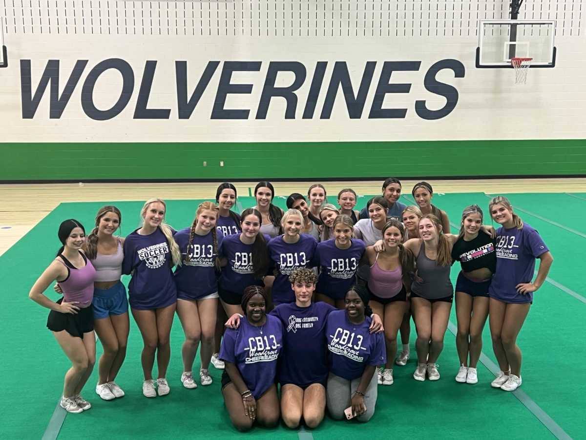 The varsity cheerleaders and team managers at a team practice. Photo provided by Melanie Badillo.