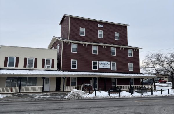 The exterior of Sweet Rose Bakery, which used to be a seed mill. Photo provided by Delila Norris.