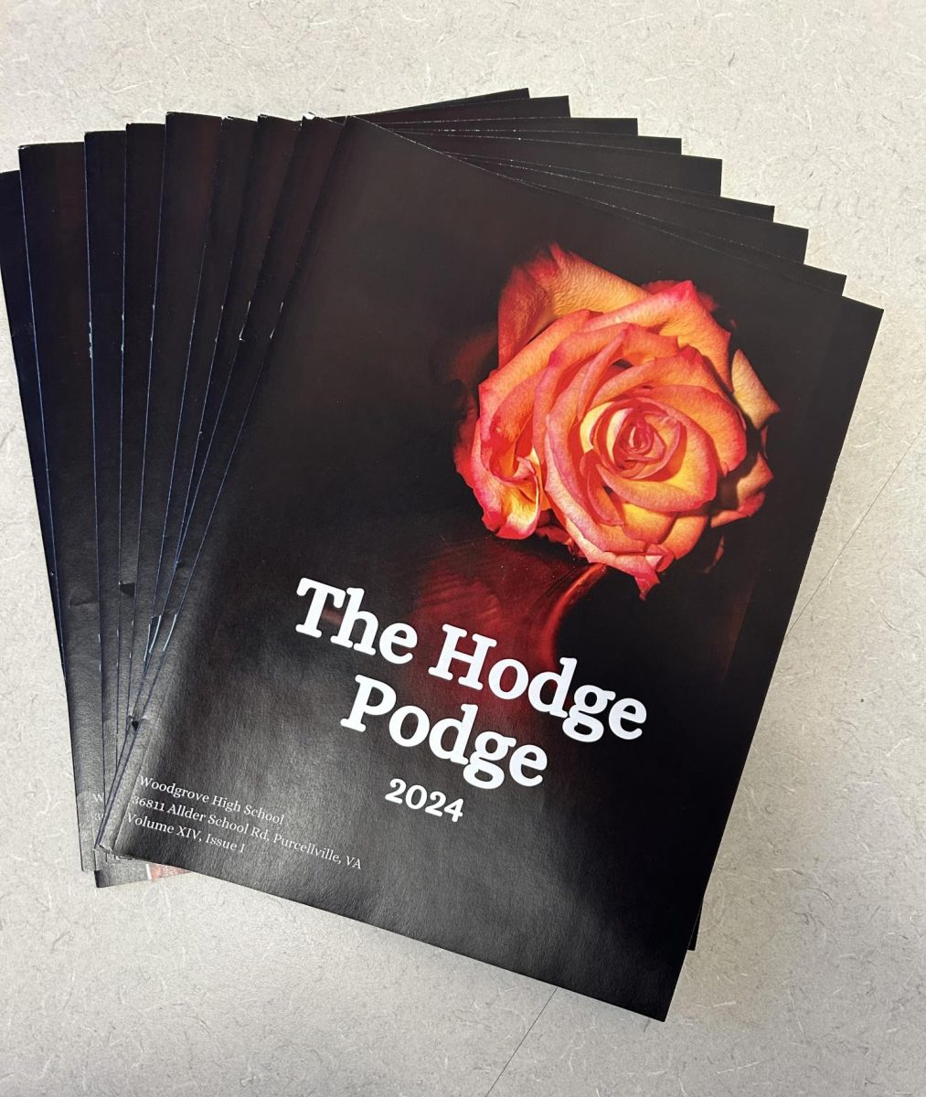 Woodgrove's latest addition of literary magazine "The Hodge Podge". Photo provided by Emery Downey.