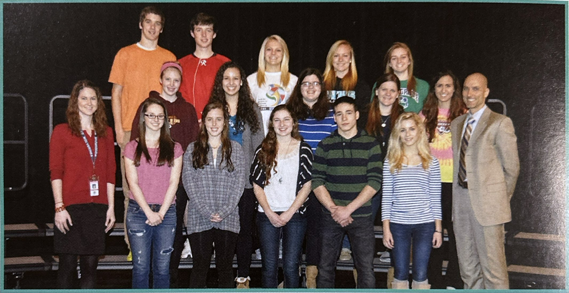 The Athletes to Athletes club in its first year. Photo taken from the 2012-2013 yearbook. 