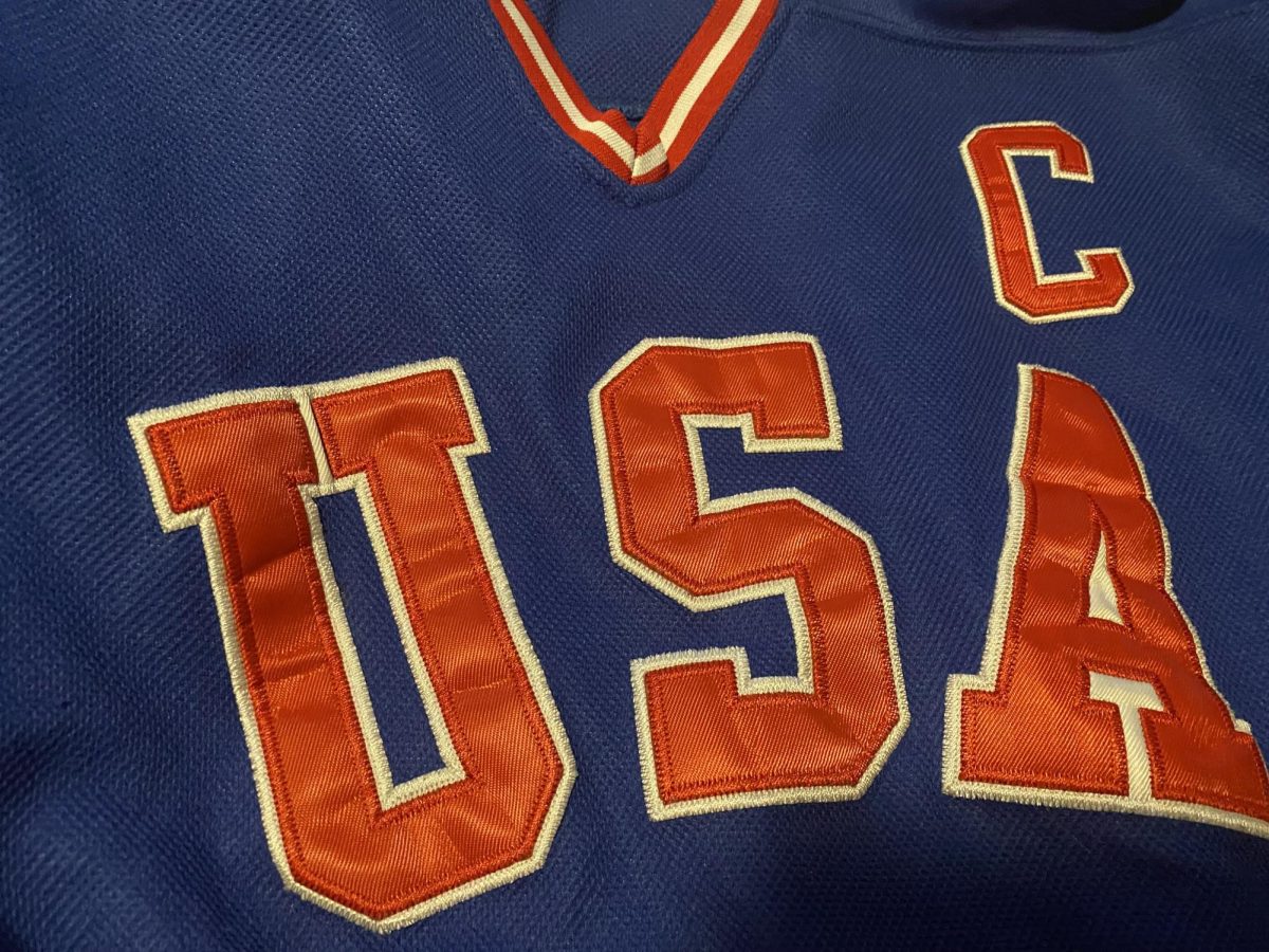 USA hockey jersey. Photo provided by Noah Goff.