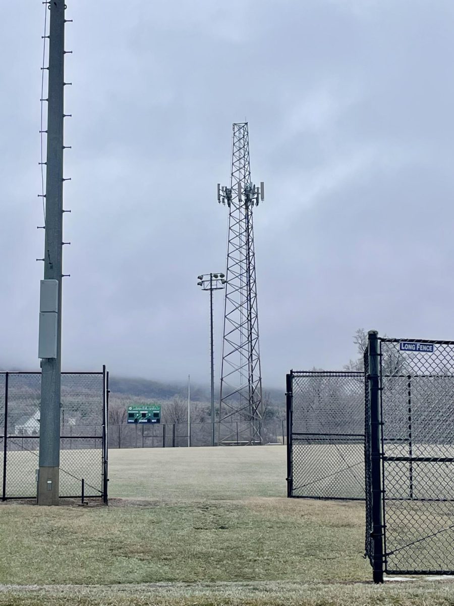 The new cell tower next to the baseball field. Photo provided by Sophie Mason.
